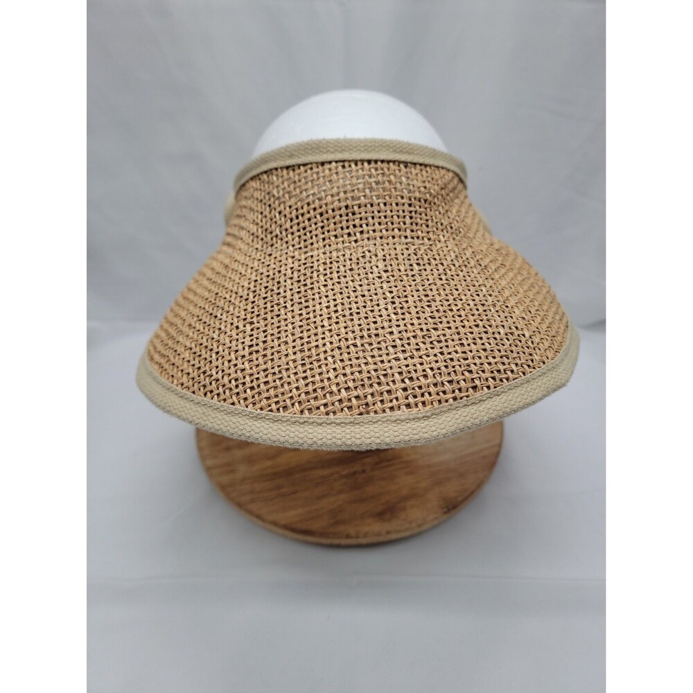 Peter Grimm Hat Visor Adjustable One Size Straw Womens